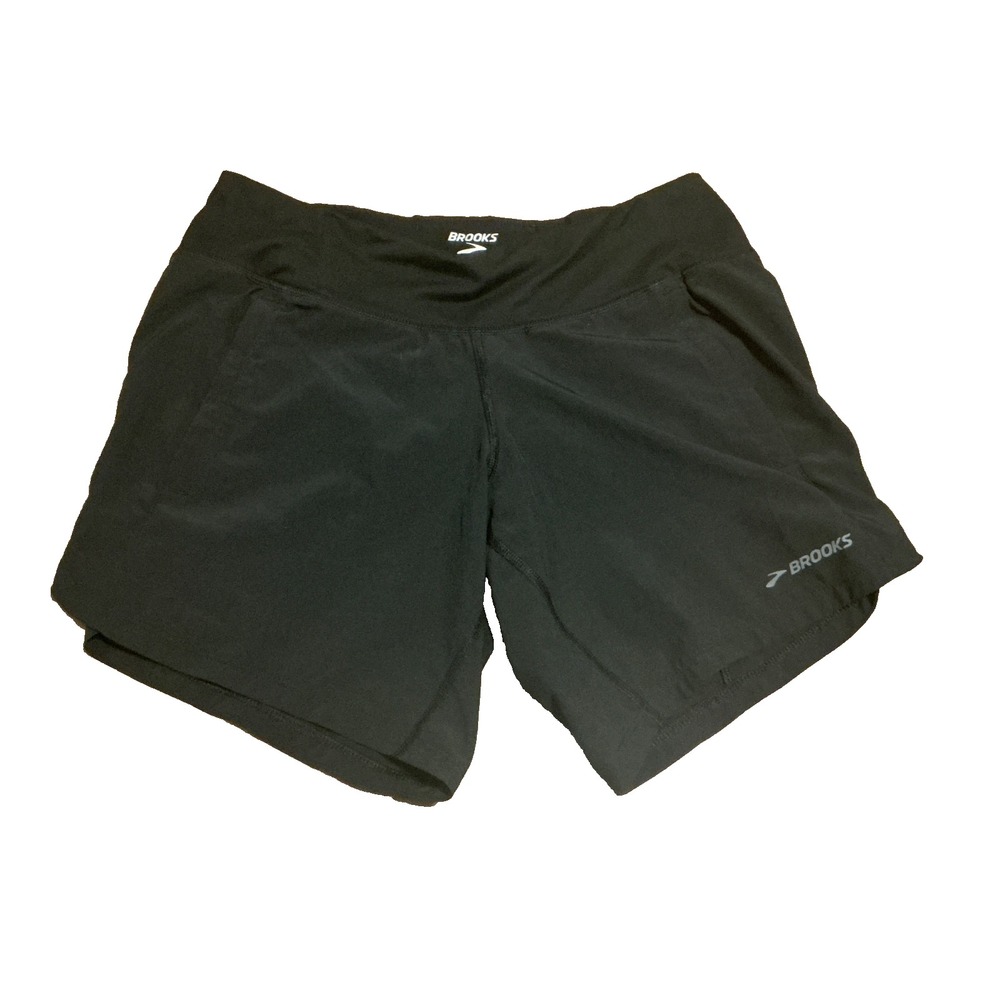 Brooks 2-in-1 Trail Running Lined Shorts Women Chaser Sz Small 7" Athletic Gym